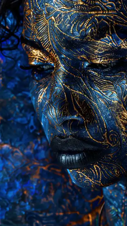 cinematic close up shot of an african woman