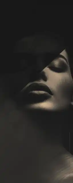 close up shot of a feme fatale