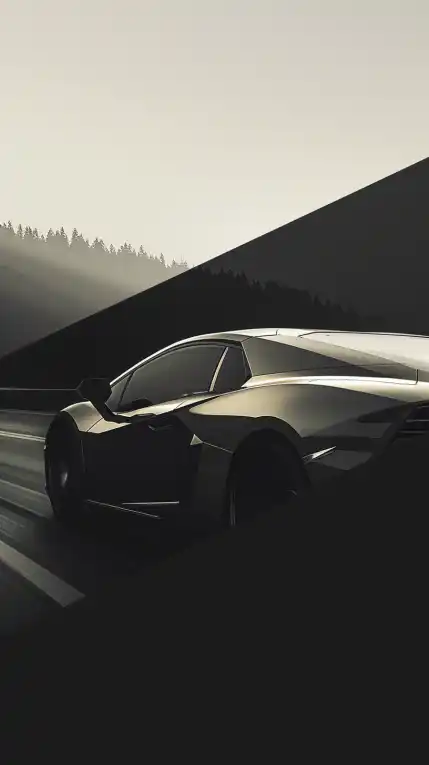 a sports car driving at high speed