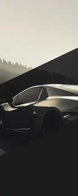 a sports car driving at high speed