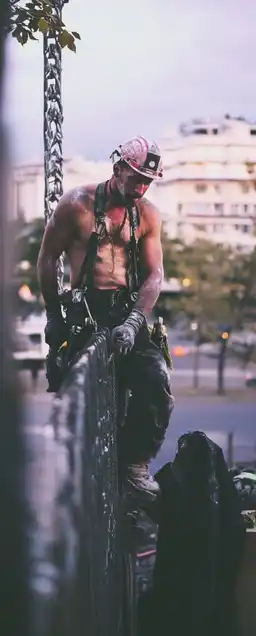 a construction worker on a construction site