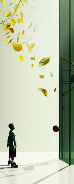 a boy playing basketball