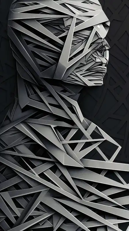 A close up vector illustration of a mummy's bandages