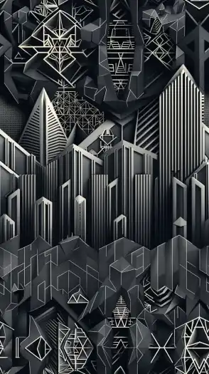 futuristic city skyline drone shot