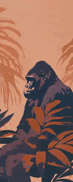 a gorilla in the jungle