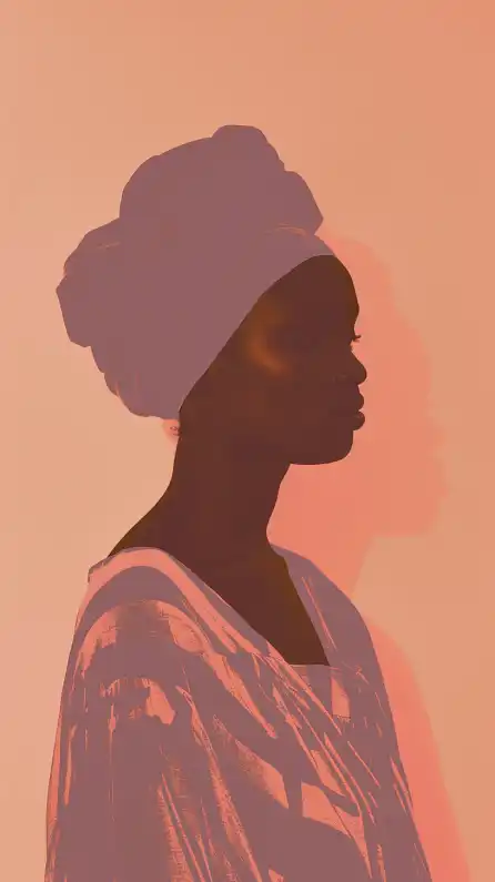 fashion shoot of a african woman wearing a classic african dress