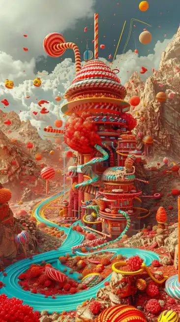 a fairy tale candy factory