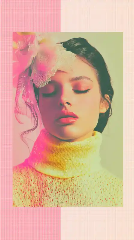 a fashion shoot with a girl wearing a scarf