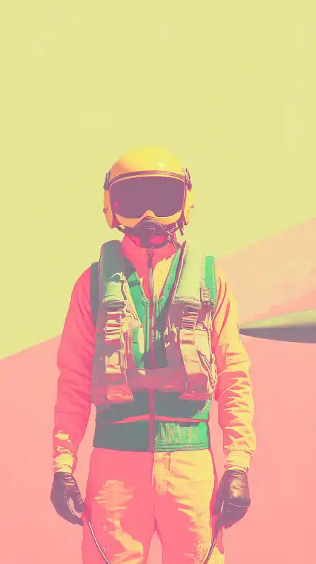 a fighter jet pilot with his helmet standing in front of his fighter jet