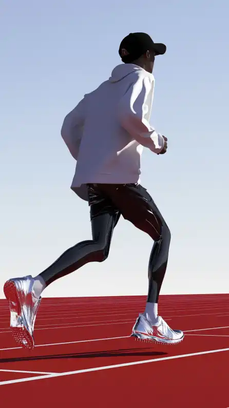 a athlete running on a track