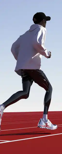 a athlete running on a track