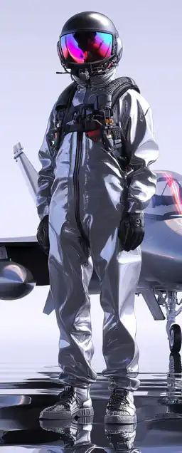 a fighter jet pilot with his helmet standing in front of his fighter jet