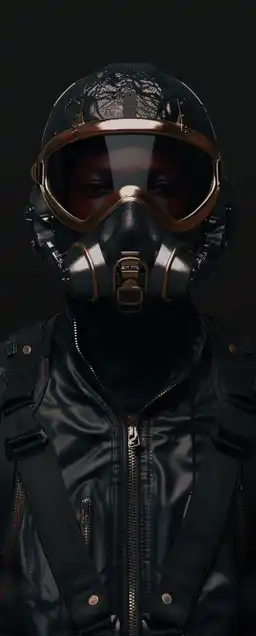 a jet fighter pilot wearing his helmet