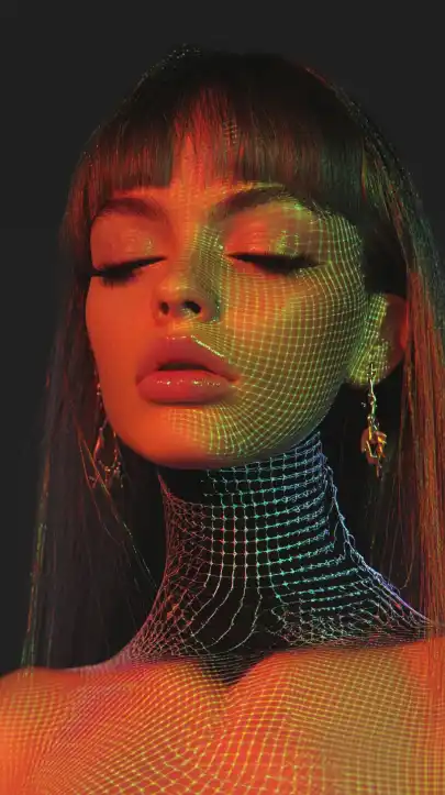 close up fashion shot of a feme fatale