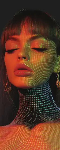 close up fashion shot of a feme fatale