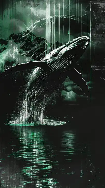 a whale jumping out of the ocean