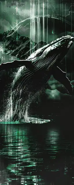 a whale jumping out of the ocean