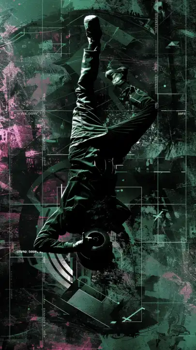a person breakdancing